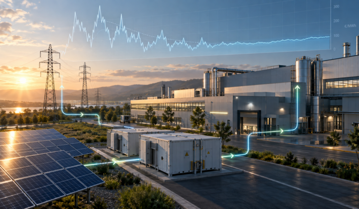 Autoconsumo, coberturas y baterías ganan peso ante la volatilidad energética de la industria